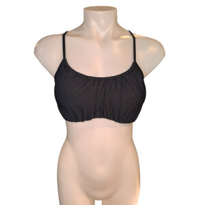 Women's CALIA Black Scrunch Tie Back Bikini Top M